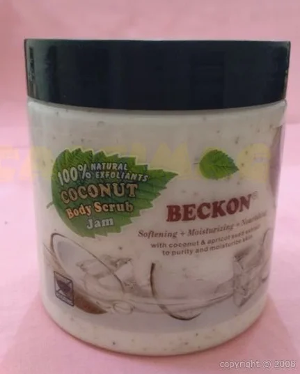 Confiture de gommage corporel BECKON à la noix de coco et aux exfoliants 100% naturels