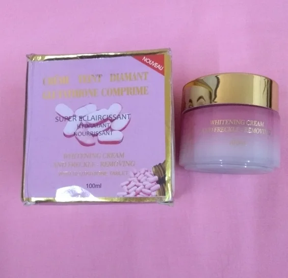 Crème super éclaircissant hydratant, nourrissant TEINT DIAMANT glutathione comprimé 24k gold vitamin E