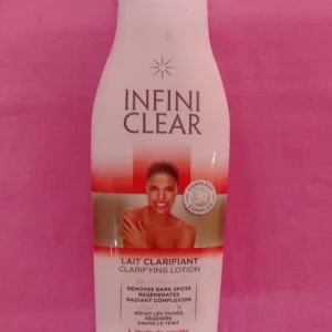 Lait clarifiant INFINI CLEAR à l&rsquo;huile de carotte réduit les taches régénère et ravire  le teint