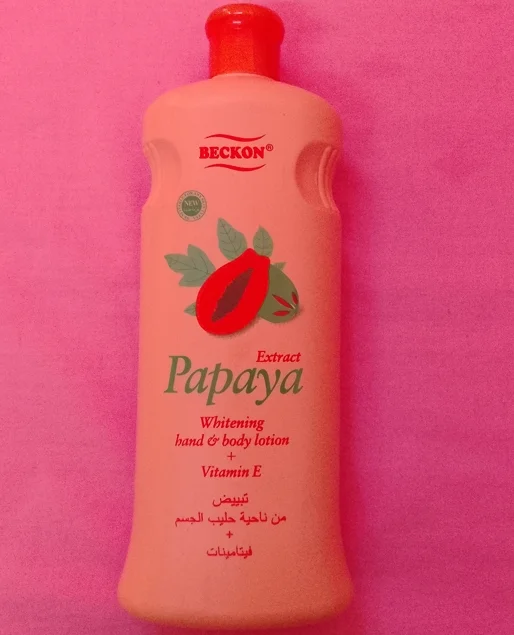 Lait corps mains blanchissant + vitamine E aux extrait de papaye BECKON