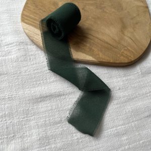 Ruban mousseline vert foncé