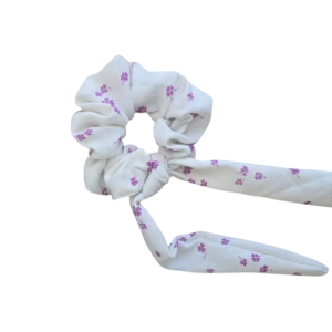 Chouchou en coton avec motif floral