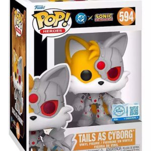Funko POP! Heroes DC X Sonic The Hedgehog – Tails as Cyborg Edition Limitée